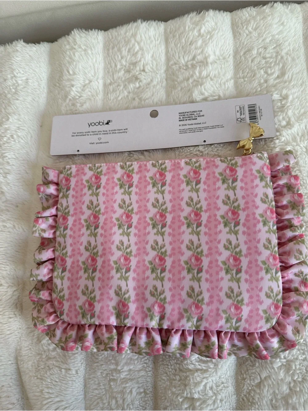 LoveShackFancy Kids Floral Backpack & Lunch Tote Set in Pink and White